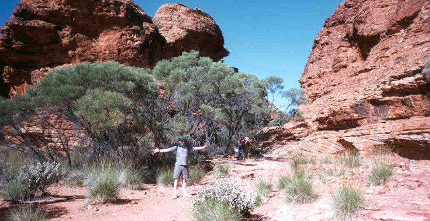 Colm at King's Canyon, the Outback, Australia ... Click here to return to this photo's thumbnail in the Travel Photo Index