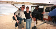 Boarding our 'plane on Fraser Island