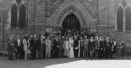 Everyone outside the church after the ceremony