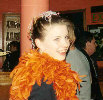 Daarling, don't you know orange feathers are the next big thing?!