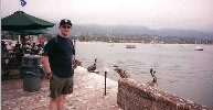 Colm meets the pelicans in Santa Barbara, California