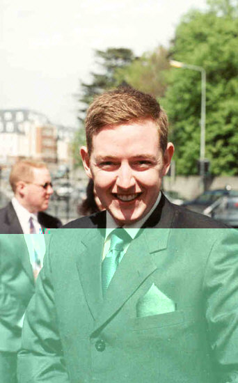 Colm just before the ceremony... Click here to return to this photo's thumbnail in the Wedding Photo Index