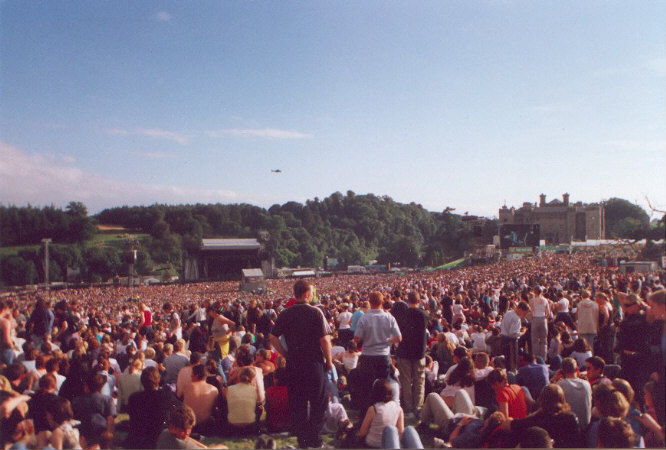 The (very, very large) crowd at Slane Castle for the concert ... Click here to return to this photo's thumbnail in the Miscellaneous Photo Index