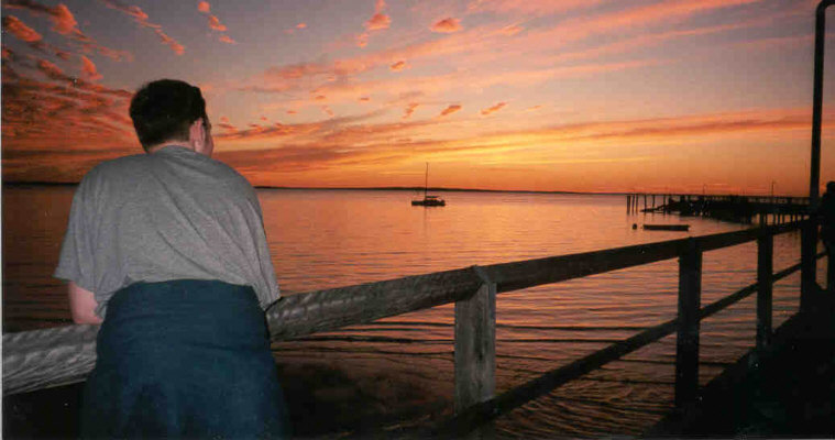 Sunset on Fraser Island ... Click here to return to this photo's thumbnail in the Travel Photo Index